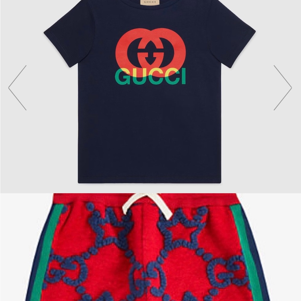 GUCCI KIDS Shirt and Shorts (size 8)